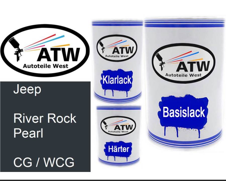 Jeep, River Rock Pearl, CG / WCG: 500ml Lackdose + 500ml Klarlack + 250ml Härter - Set, von ATW Autoteile West.